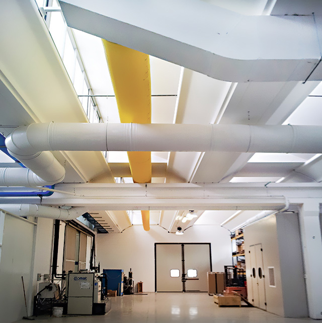 Canali in tessuto per trattamento aria e diffusore in tessuto